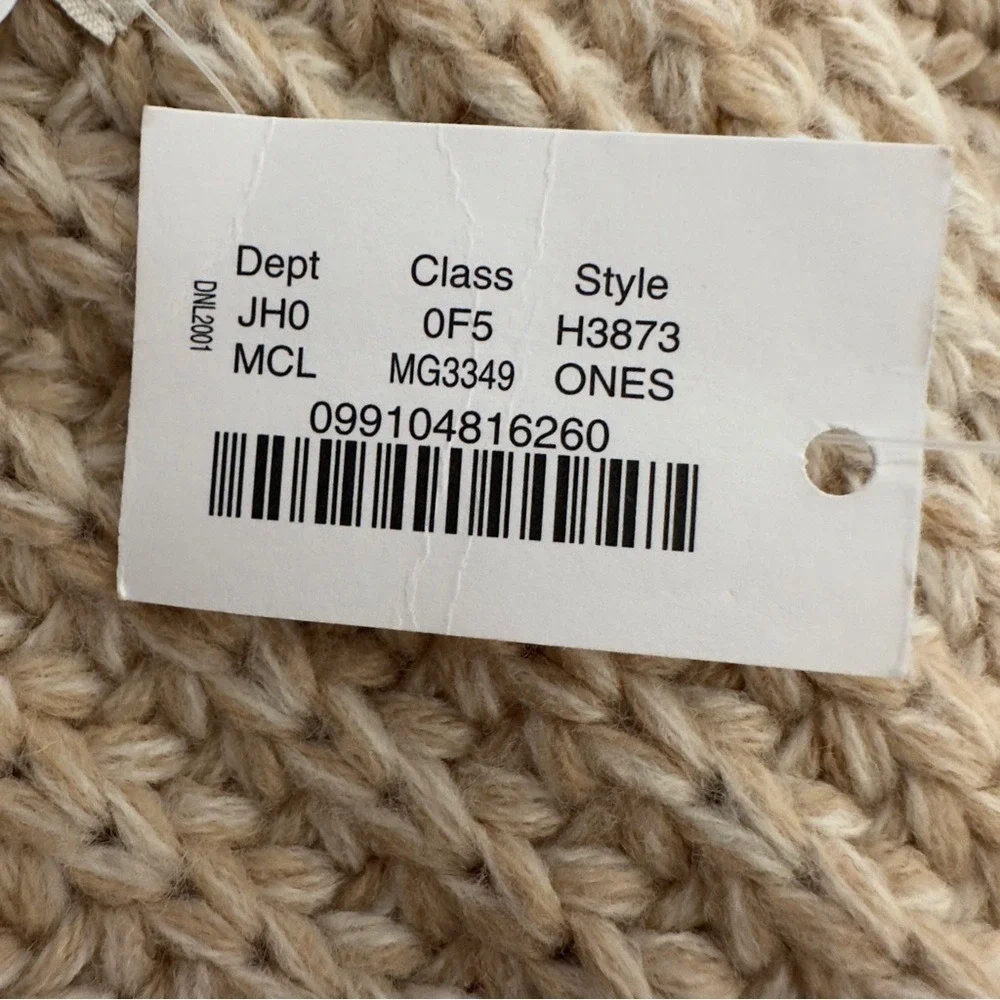 NEW J.Crew Womens Tan Marled Chunky Ribbed Knit Infinity Scarf‎ One Size